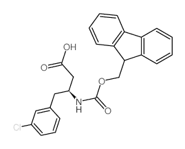 Fmoc-(s)-3-amino-4-(3-chloro-phenyl)-butyric acid - Chemical structure and product image