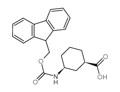Fmoc-(+/-)-3-aminocyclohexane-1-carboxylic acid - Chemical structure and product image