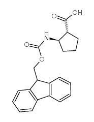 (1R,2R)-Fmoc-2-aminocyclopentane carboxylic acid - Chemical structure and product image