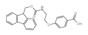 4-[2-(Fmoc-amino)ethoxy]-benzoic acid - Chemical structure and product image