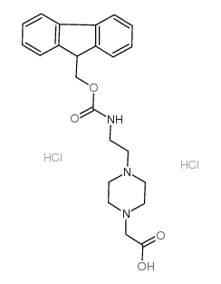 4-[2-(Fmoc-amino)ethyl]piperazin-1-ylacetic acid DiHCl - Chemical structure and product image