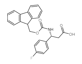Fmoc-(r)-3-amino-3-(4-fluoro-phenyl)-propionic acid - Chemical structure and product image