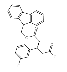 Fmoc-(s)-3-amino-3-(3-fluoro-phenyl)-propionic acid - Chemical structure and product image