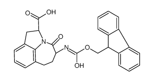 (2S,5S)-Fmoc-5-amino-1,2,4,5,6,7-hexahydro-azepino [3,2,1-hi] indole-4-one-2-carboxylic acid - Chemical structure and product image