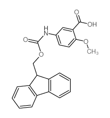 Fmoc-5-amino-2-methoxybenzoic acid - Chemical structure and product image