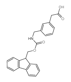 Fmoc-3-aminomethyl-phenylacetic acid - Chemical structure and product image