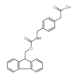 Fmoc-4-aminomethyl-phenylacetic acid - Chemical structure and product image