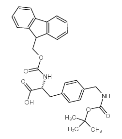 Fmoc-d-4-aminomethylphenylalanine(boc) - Chemical structure and product image