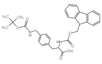 Fmoc-l-4-aminomethylphenylalanine(boc) - Chemical structure and product image