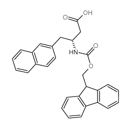 Fmoc-(r)-3-amino-4-(2-naphthyl)-butyric acid - Chemical structure and product image