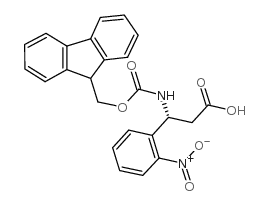 Fmoc-(R)-3-amino-3-(2-nitro-phenyl)-propionic acid - Chemical structure and product image