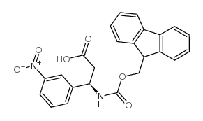 Fmoc-(R)-3-amino-3-(3-nitro-phenyl)-propionic acid - Chemical structure and product image