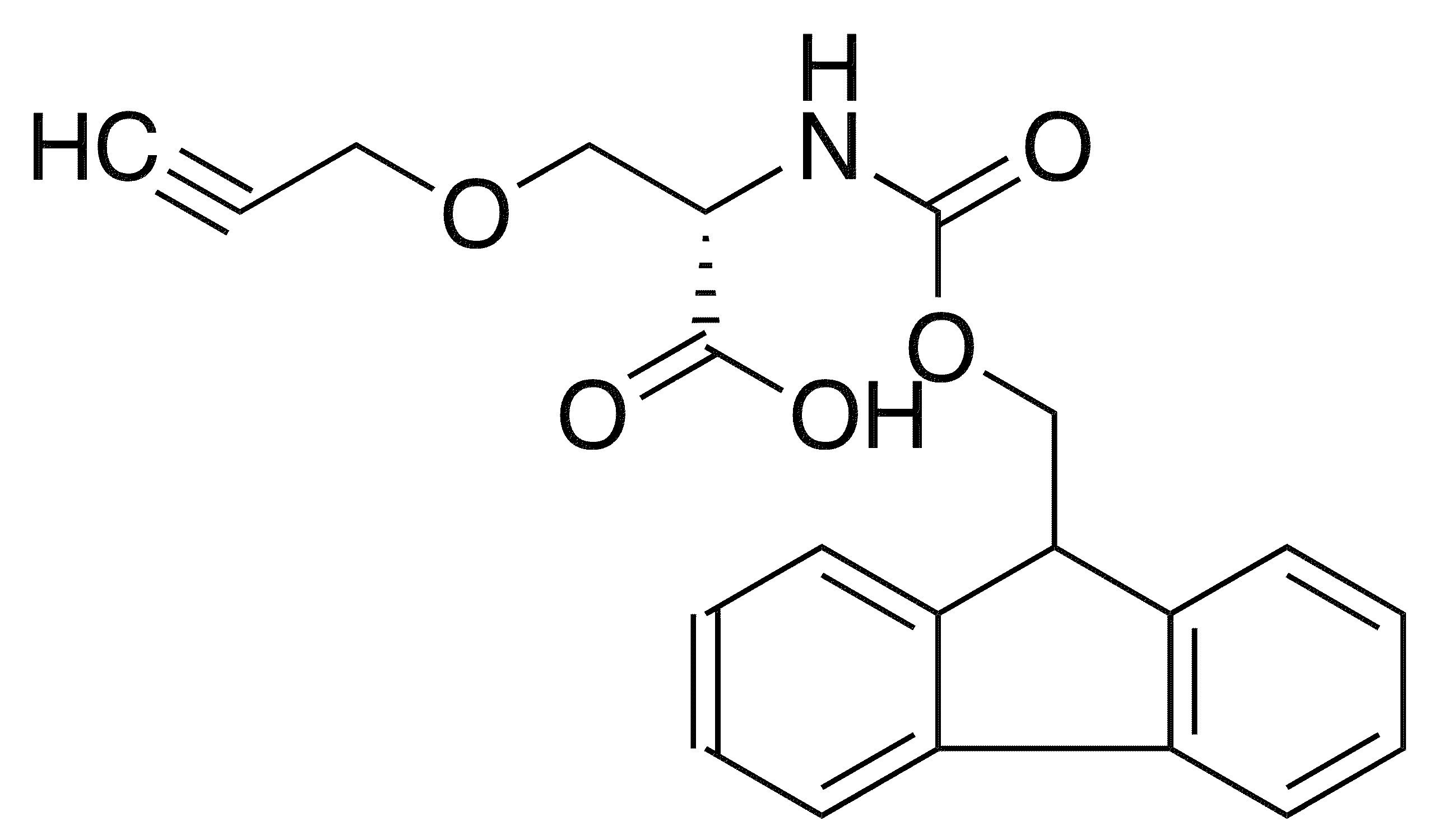(S)-Fmoc-2-amino-3-propargyloxy-propionic acid - Chemical structure and product image