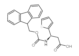 Fmoc-(r)-3-amino-3-(2-thienyl)-propionic acid - Chemical structure and product image