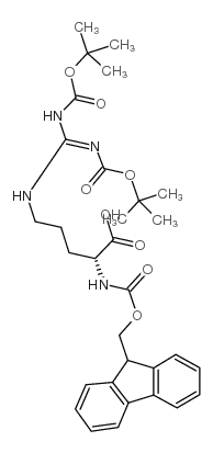 Fmoc-d-arg(boc)2-oh - Chemical structure and product image