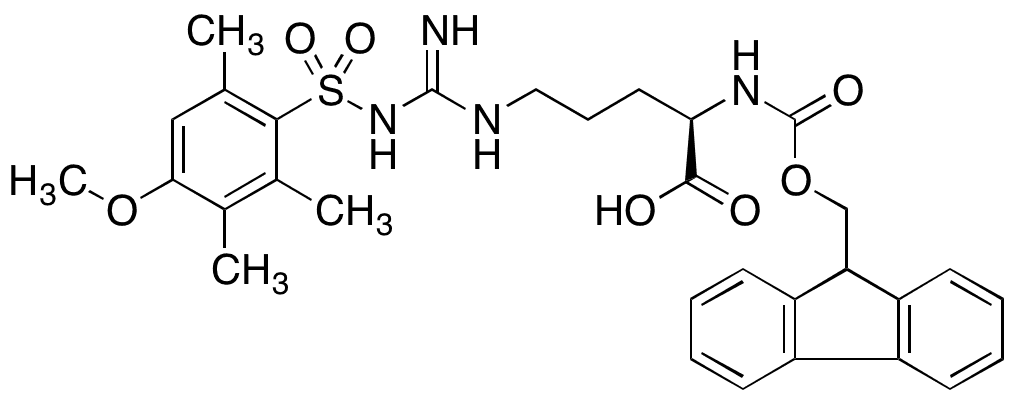Fmoc-d-arg(mtr)-oh - Chemical structure and product image