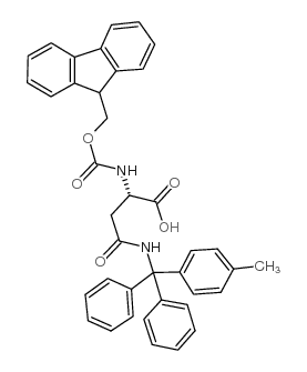 Fmoc-asn(mtt)-oh - Chemical structure and product image