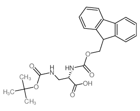 Fmoc-d-dap(boc)-oh - Chemical structure and product image