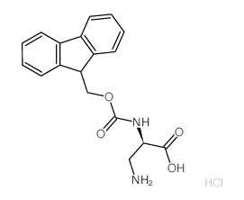 Fmoc-d-dap-oh hydrochloride - Chemical structure and product image
