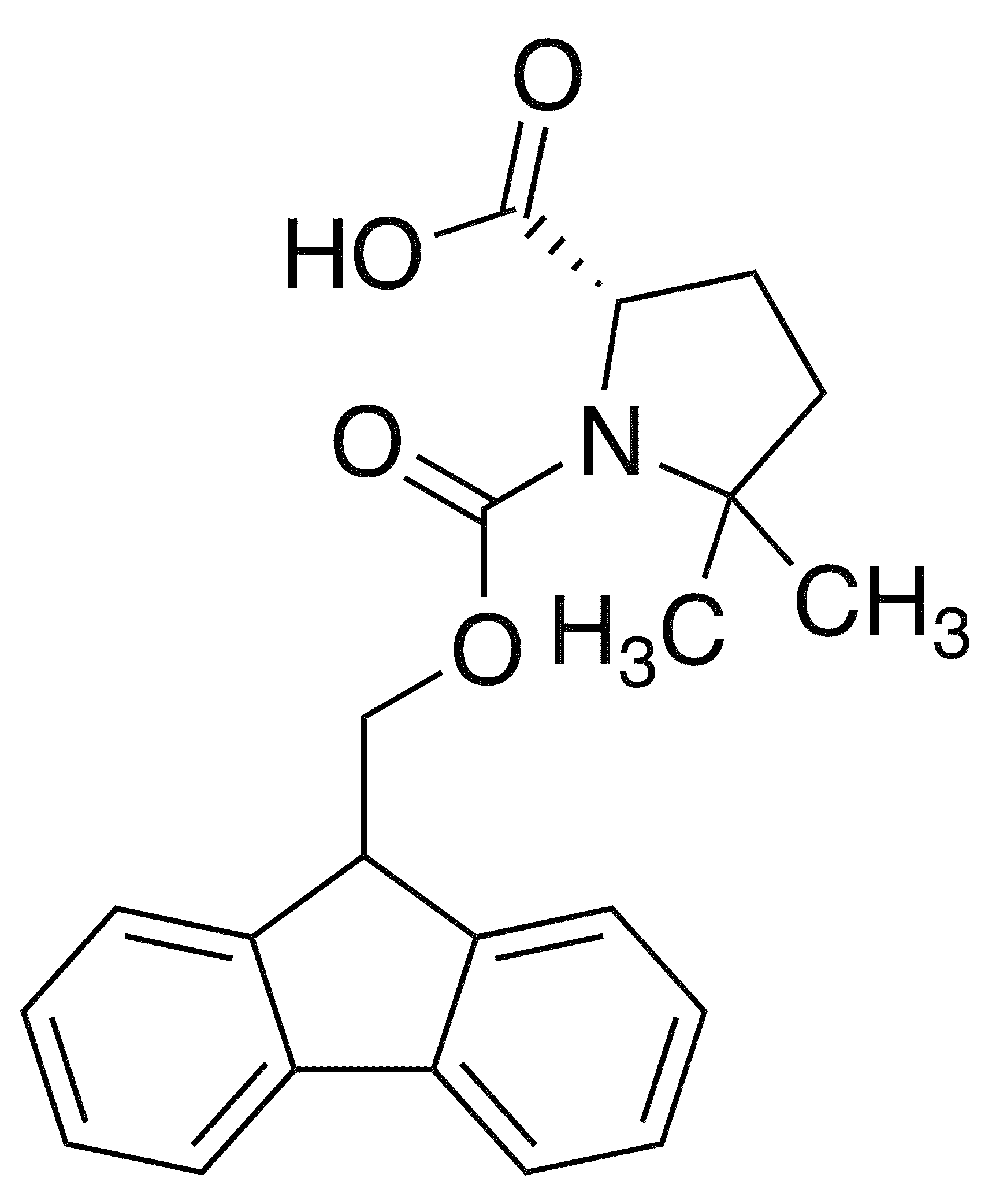 (S)-Fmoc-5,5-dimethyl-pyrrolidine-2-carboxylic acid - Chemical structure and product image