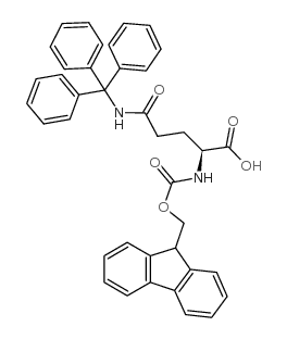 Fmoc-Gln(trt)-OH - Chemical structure and product image