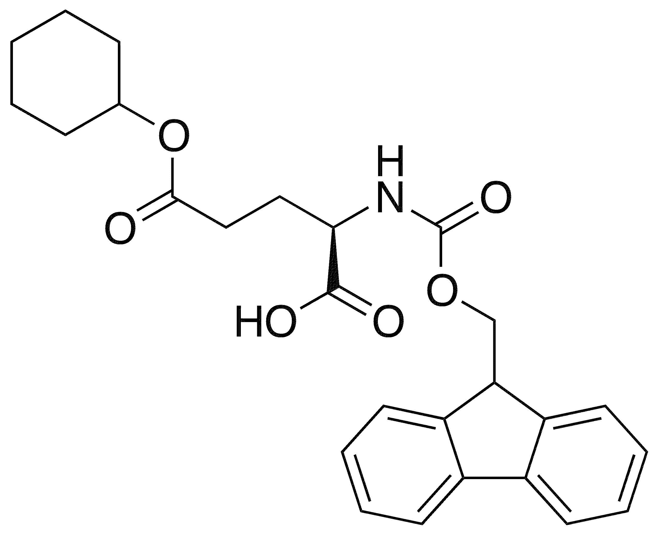 Fmoc-d-glu(ochx)-oh - Chemical structure and product image