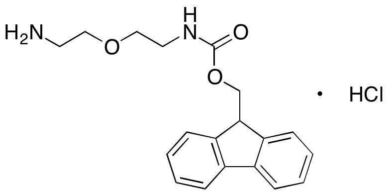 2-[2-(Fmoc-amino)ethoxy]ethylamine Hydrochloride - Chemical structure and product image