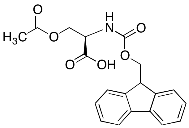 Fmoc-D-ser(Ac)-OH - Chemical structure and product image