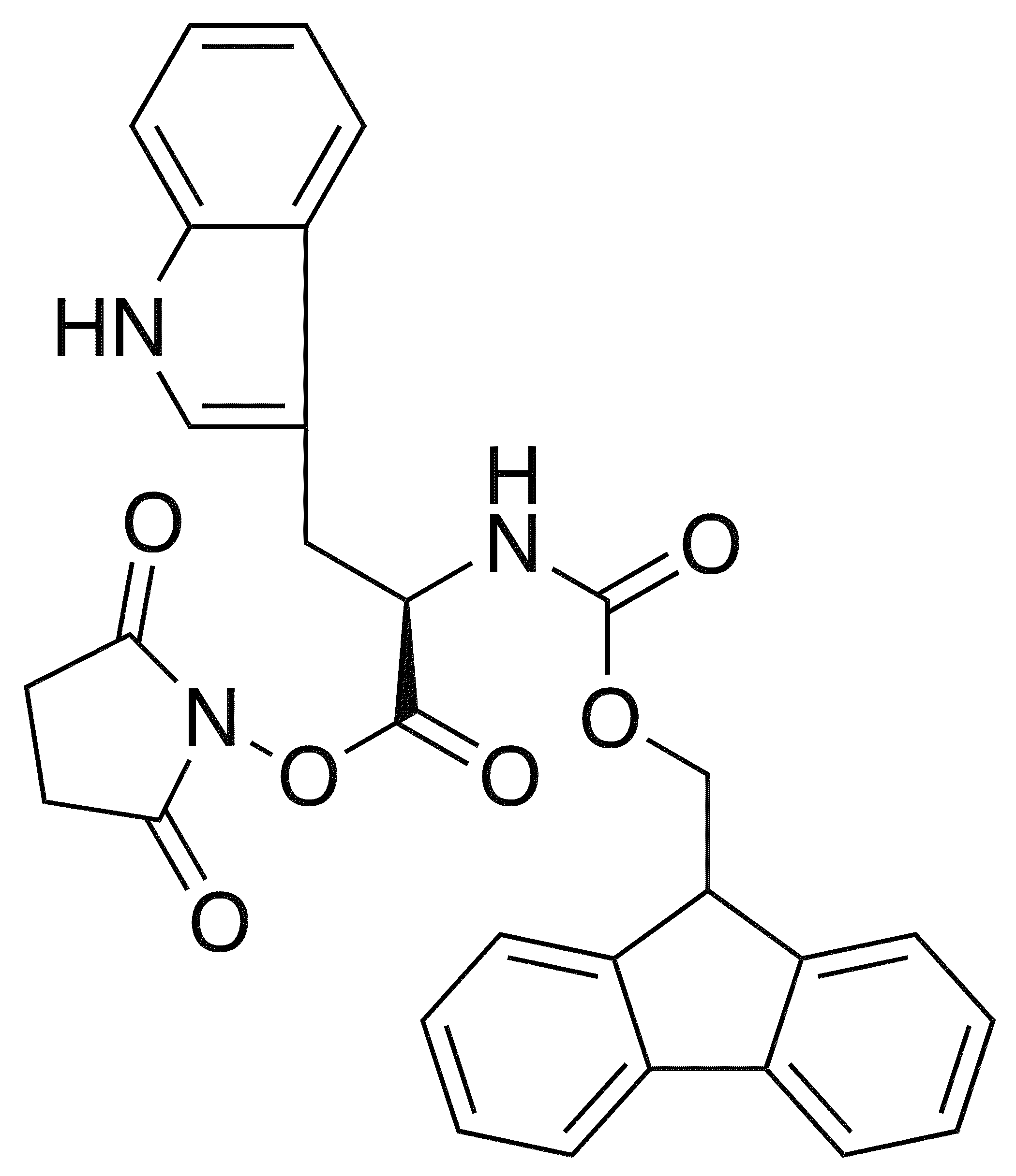 Fmoc-d-trp-osu - Chemical structure and product image