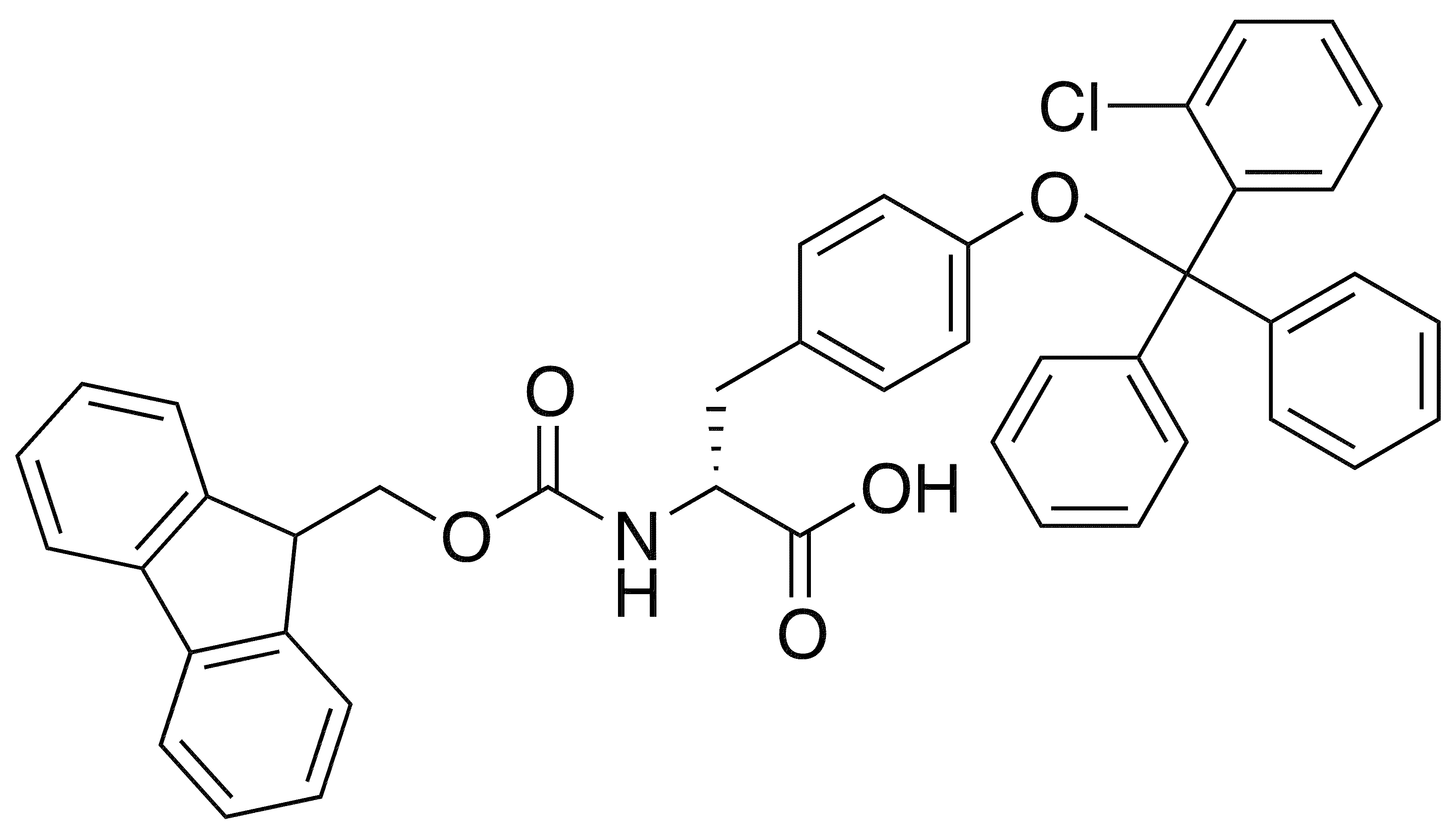Fmoc-d-tyr(clt)-oh - Chemical structure and product image