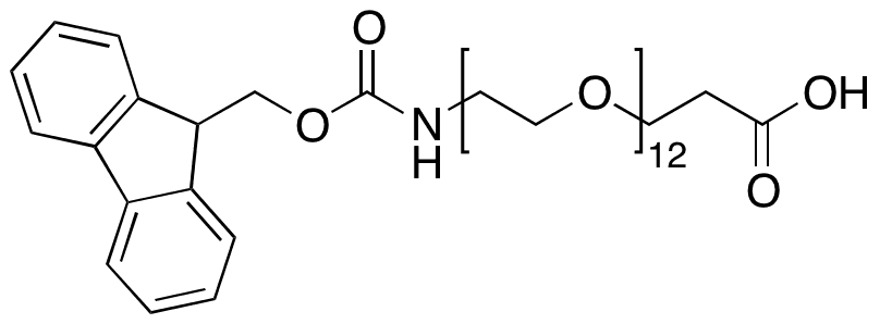 O-(N-Fmoc-2-aminoethyl)-O-(2-carboxyethyl)undecaethyleneglycol - Chemical structure and product image