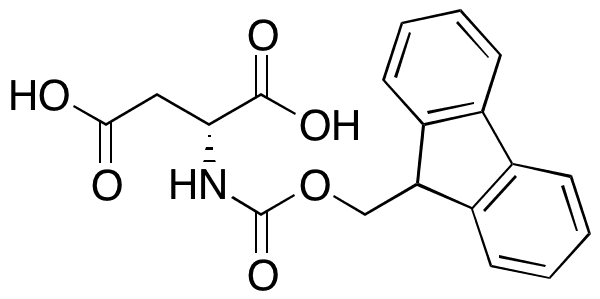 N-Fmoc-D-aspartic Acid - Chemical structure and product image