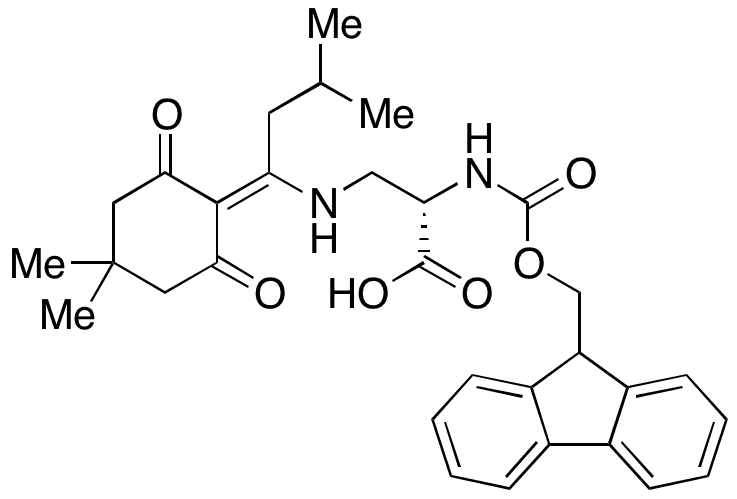N-alpha-Fmoc-N-beta-(4,4-dimethyl-2,6-dioxocyclohex-1-ylidene)-3-methylbutyl-L-2,3-diaminopropionic Acid - Chemical structure and product image