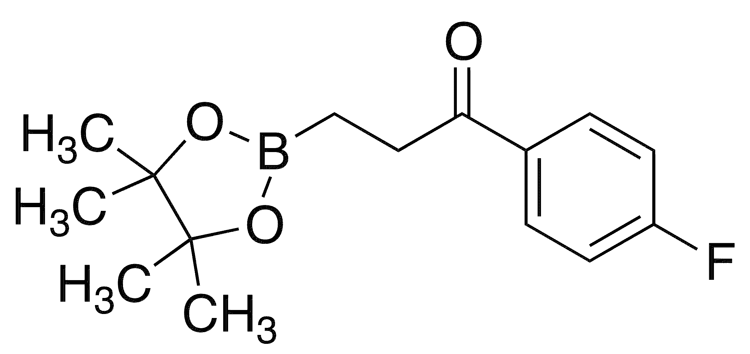 2-(4-Fluorophenyl)carbonylethylboronic acid pinacol ester - Chemical structure and product image