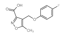 4-[(4-Fluorophenoxy)methyl]-5-methylisoxazole-3-carboxylic acid - Chemical structure and product image