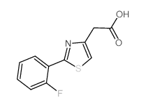 [2-(2-Fluorophenyl)-1,3-thiazol-4-yl]acetic acid - Chemical structure and product image