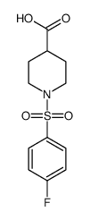 1-[(4-Fluorophenyl)sulfonyl]-4-piperidinecarboxylic acid - Chemical structure and product image