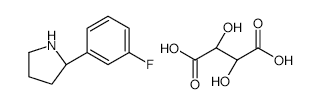 (S)-2-(3-Fluorophenyl)pyrrolidine d-tartrate - Chemical structure and product image
