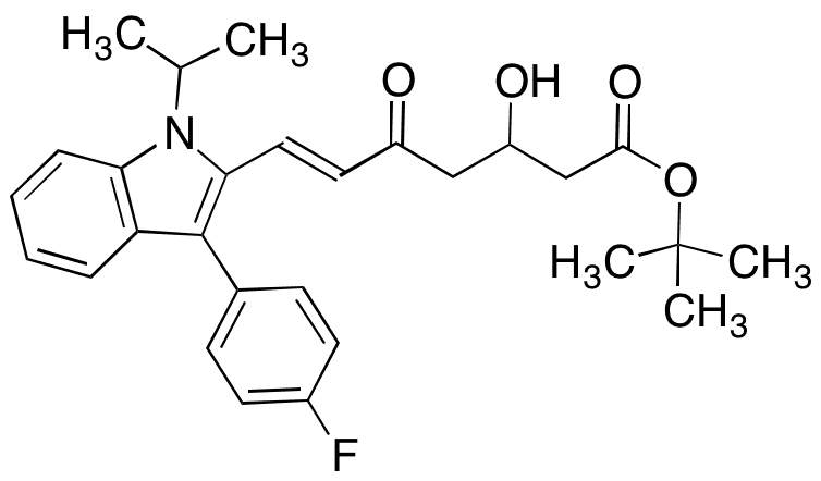(6E)-7-[3-(4-Fluorophenyl)-1-(1-methylethyl)-1H-indol-2-yl]-3-hydroxy-5-oxo-6-heptenoic Acid 1,1-Dimethylethyl Ester - Chemical structure and product image