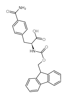 Fmoc-L-4-carbamoylphe - Chemical structure and product image