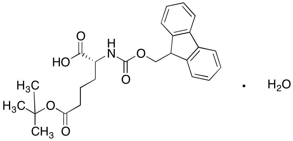 N-â€‹(9-â€‹Fmoc)â€‹-â€‹L-â€‹glutamic Acid gamma-â€‹tert-â€‹Butyl Ester Monohydrate - Chemical structure and product image