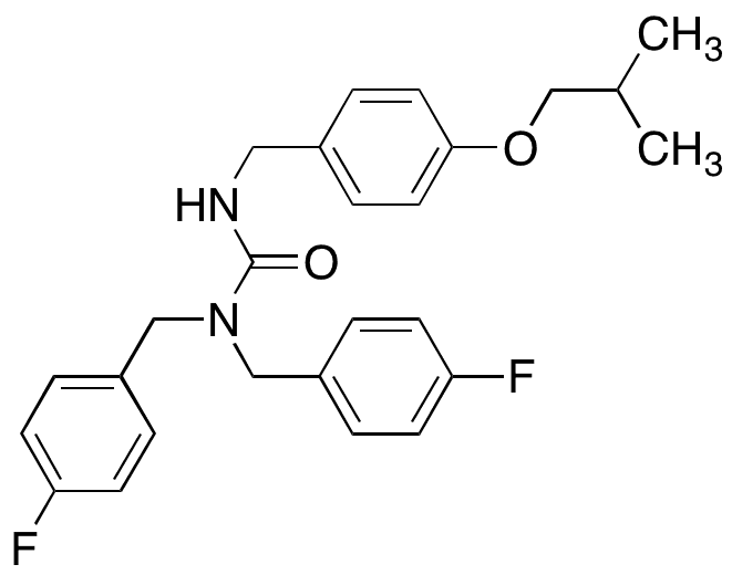 1,1-bis[(4-Fluorophenyl)methyl]-3-[(4-isobutoxyphenyl)methyl]urea - Chemical structure and product image