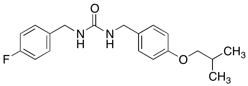1-[(4-Fluorophenyl)methyl]-3-[(4-isobutoxyphenyl)methyl]urea - Chemical structure and product image