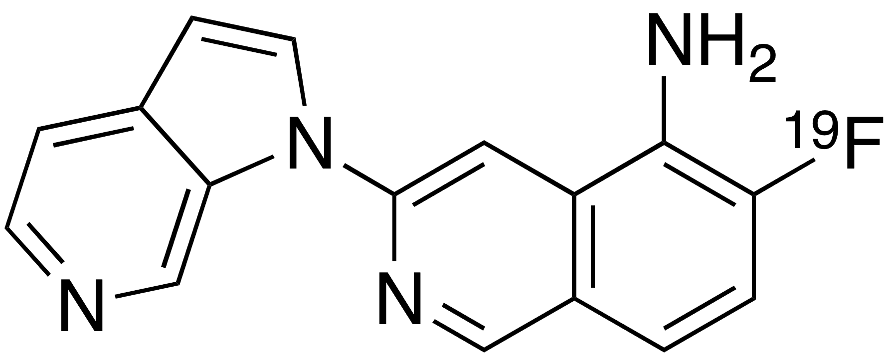 6-â€‹(Fluoro-â€‹19F)â€‹-â€‹3-â€‹(1H-â€‹pyrrolo[2,â€‹3-â€‹c]â€‹pyridin-â€‹1-â€‹yl)â€‹-5-â€‹isoquinolinamine - Chemical structure and product image