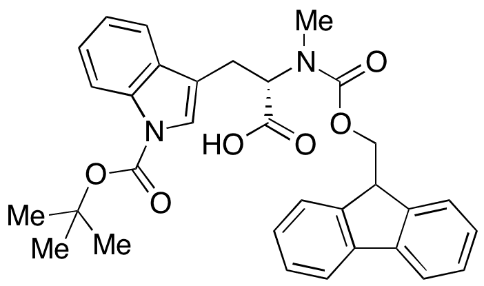 Fmoc-â€‹N-â€‹Me-â€‹Trp(Boc)â€‹-â€‹OH - Chemical structure and product image