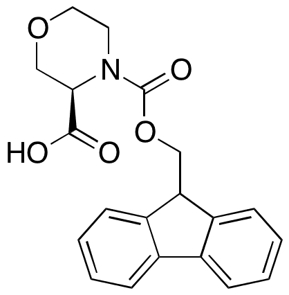 4-Fmoc-3(R)-morpholinecarboxylic Acid - Chemical structure and product image