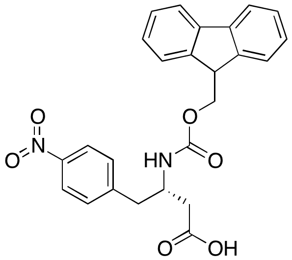 Fmoc-4-nitro-L-beta-homophenylalanine - Chemical structure and product image