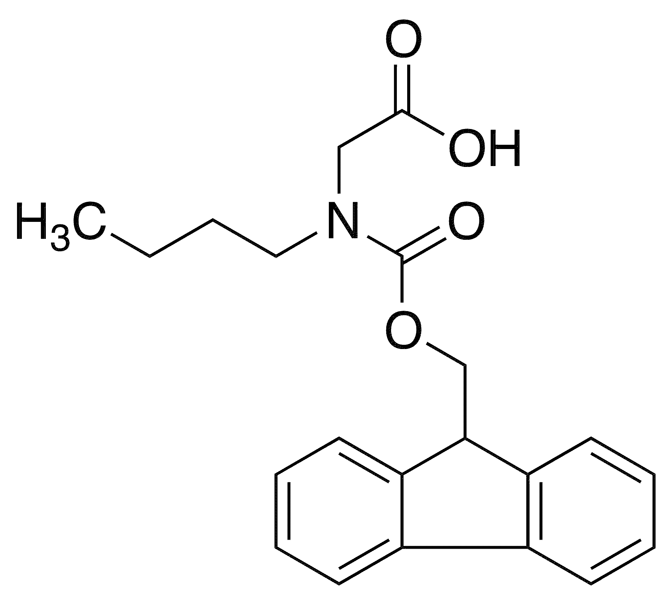 Fmoc-n-(butyl)-glycine - Chemical structure and product image