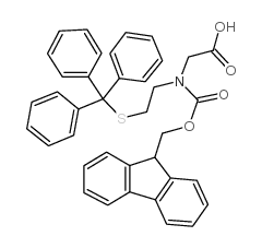 Fmoc-n-[2-(tritylmercapto)ethyl]-glycine - Chemical structure and product image