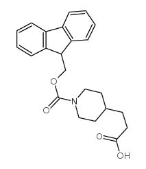 N-Fmoc-4-piperidinepropionic acid - Chemical structure and product image
